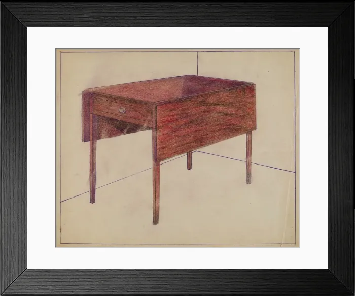 Framed Print : Drop-leaf Table, c. 1936. Creator: Charles Charon Framed Print : Drop-leaf Table, c. 1936. Creator: Charles Charon