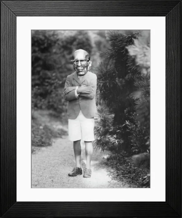 Framed Print : Person wearing a mask made by W.T. Benda, 1925 Sept. 20. Creator: Arnold Genthe Framed Print : Person wearing a mask made by W.T. Benda, 1925 Sept. 20. Creator: Arnold Genthe