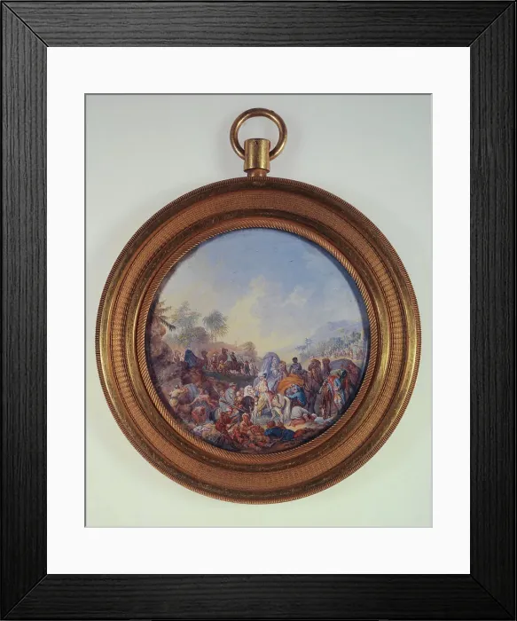 Framed Print : An eastern camp, between 1770 and 1779. Creator: Henri Joseph van Blarenberghe Framed Print : An eastern camp, between 1770 and 1779. Creator: Henri Joseph van Blarenberghe