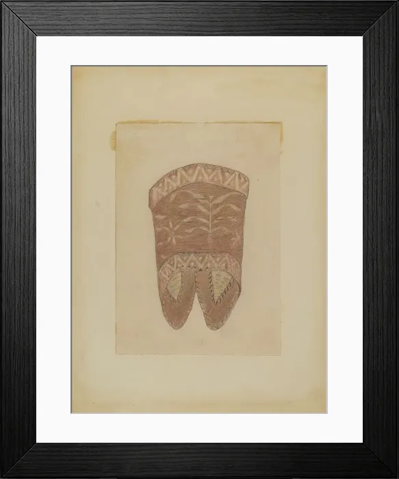 Framed Print : Birch Bark Cape Collar, 1935 / 1942. Creator: Charles Charon Framed Print : Birch Bark Cape Collar, 1935 / 1942. Creator: Charles Charon