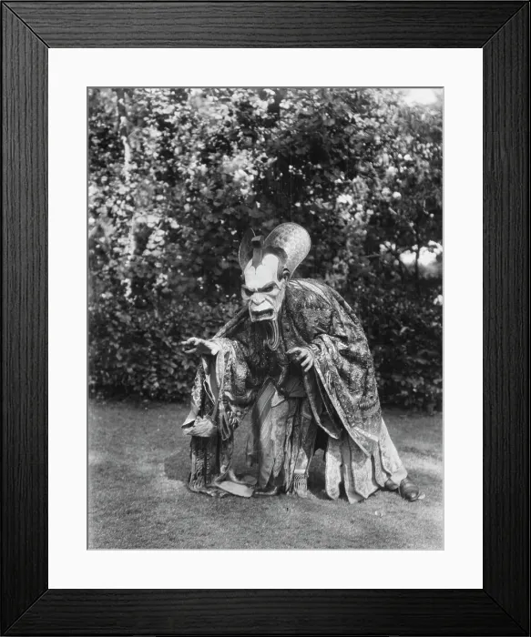 Framed Print : Person wearing a mask made by W.T. Benda, 1925 Sept. 20. Creator: Arnold Genthe Framed Print : Person wearing a mask made by W.T. Benda, 1925 Sept. 20. Creator: Arnold Genthe