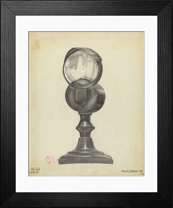 Framed Print : Bull's Eye Lamp, 1936. Creator: Charles Charon Framed Print : Bull's Eye Lamp, 1936. Creator: Charles Charon