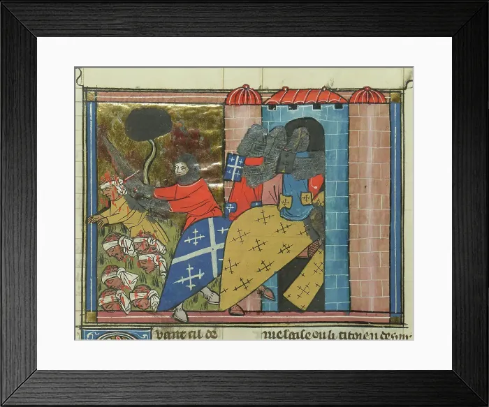Framed Print : Capture of Tyre by the Venetians, 1124, 1337. Creator: Maître de Fauvel (active 1314-1340) Framed Print : Capture of Tyre by the Venetians, 1124, 1337. Creator: Maître de Fauvel (active 1314-1340)
