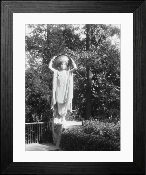 Framed Print : Person wearing a mask made by W.T. Benda, 1925 Sept. 20. Creator: Arnold Genthe Framed Print : Person wearing a mask made by W.T. Benda, 1925 Sept. 20. Creator: Arnold Genthe