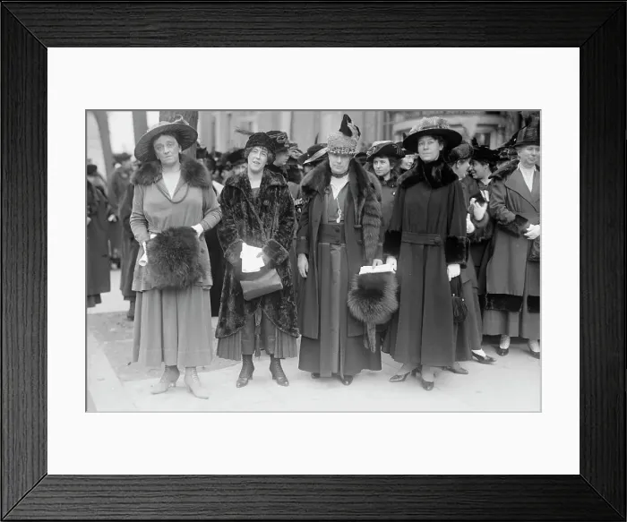 Framed Print : Woman Suffrage - Pickets, 1917. Creator: Harris & Ewing. Woman Suffrage - Pickets, 1917. Creator: Harris & Ewing Framed Print : Woman Suffrage - Pickets, 1917. Creator: Harris & Ewing. Woman Suffrage - Pickets, 1917. Creator: Harris & Ewing