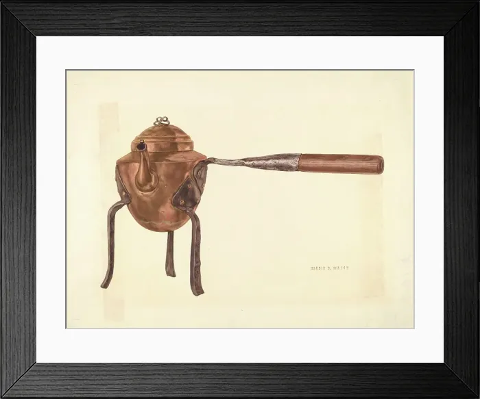 Framed Print : Bishop Hill: Coffee Pot, c. 1938. Creator: Hardin Walsh Framed Print : Bishop Hill: Coffee Pot, c. 1938. Creator: Hardin Walsh