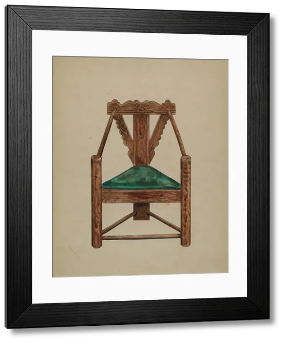 Framed Print : Chair, 1935 / 1942. Creator: Thomas J. Eliot Framed Print : Chair, 1935 / 1942. Creator: Thomas J. Eliot
