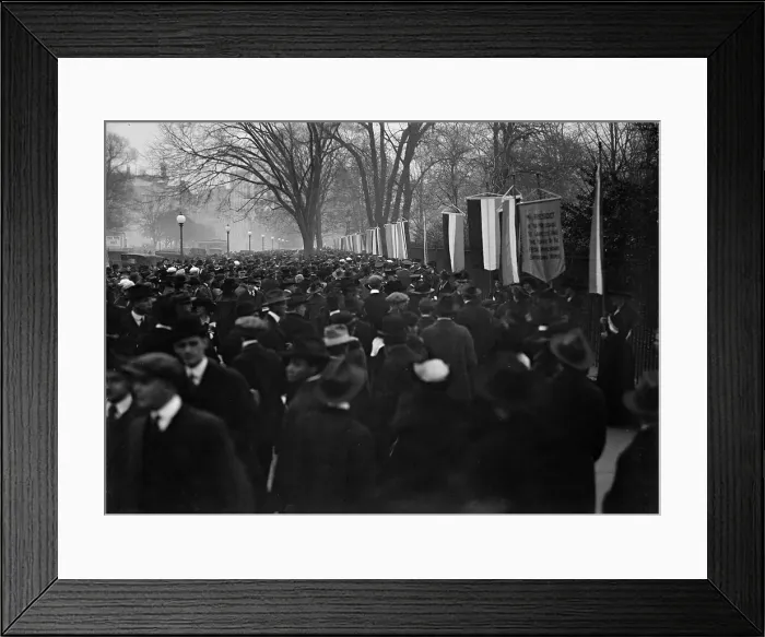 Framed Print : Woman Suffrage - Pickets, 1917. Creator: Harris & Ewing. Woman Suffrage - Pickets, 1917. Creator: Harris & Ewing Framed Print : Woman Suffrage - Pickets, 1917. Creator: Harris & Ewing. Woman Suffrage - Pickets, 1917. Creator: Harris & Ewing