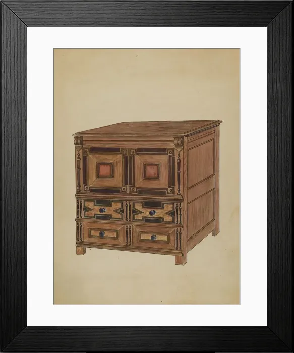 Framed Print : Chest of Drawers, 1936. Creator: Thomas J. Eliot Framed Print : Chest of Drawers, 1936. Creator: Thomas J. Eliot