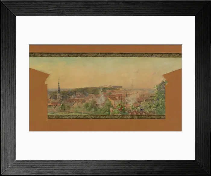 Framed Print : Sketch for the reception hall at the town hall of Vanves: Panorama of Vanves, 1902. Creator: Pierre Vauthier Framed Print : Sketch for the reception hall at the town hall of Vanves: Panorama of Vanves, 1902. Creator: Pierre Vauthier