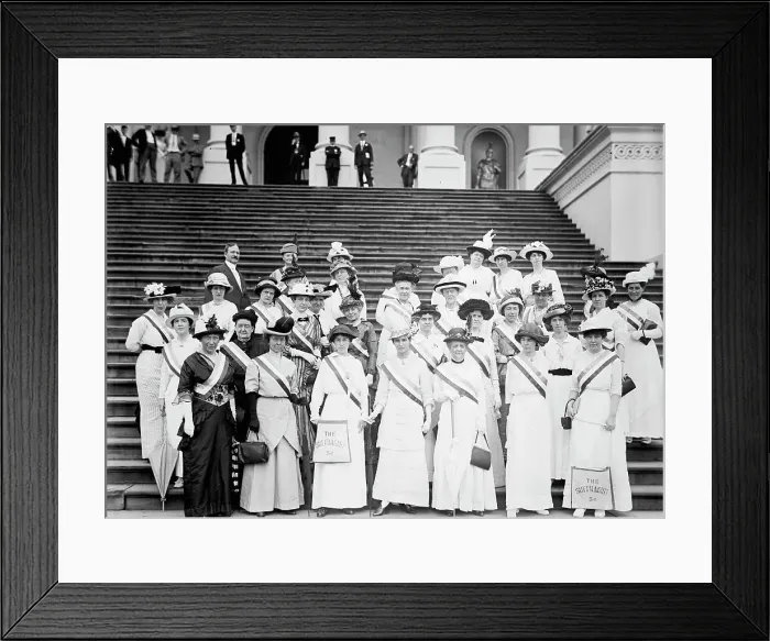 Framed Print : Woman Suffrage - Suffragettes at Capitol, 1914. Creator: Harris & Ewing. Woman Suffrage - Suffragettes at Capitol, 1914. Creator: Harris & Ewing Framed Print : Woman Suffrage - Suffragettes at Capitol, 1914. Creator: Harris & Ewing. Woman Suffrage - Suffragettes at Capitol, 1914. Creator: Harris & Ewing