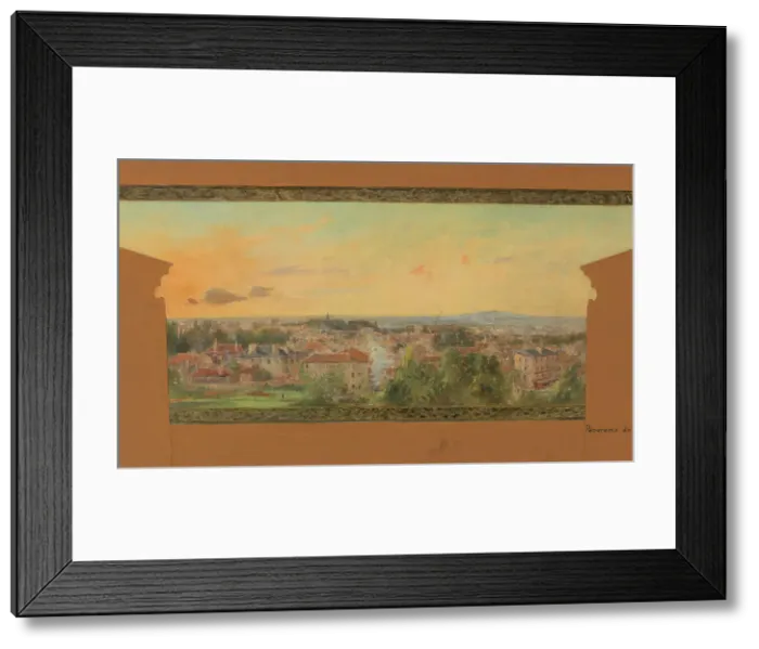 Framed Print : Sketch for the reception hall at the town hall of Vanves: Panorama of Vanves, 1902. Creator: Pierre Vauthier Framed Print : Sketch for the reception hall at the town hall of Vanves: Panorama of Vanves, 1902. Creator: Pierre Vauthier