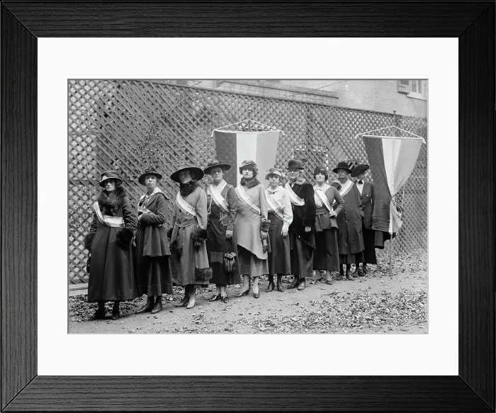 Framed Print : Woman Suffrage - Pickets, 1917. Creator: Harris & Ewing. Woman Suffrage - Pickets, 1917. Creator: Harris & Ewing Framed Print : Woman Suffrage - Pickets, 1917. Creator: Harris & Ewing. Woman Suffrage - Pickets, 1917. Creator: Harris & Ewing