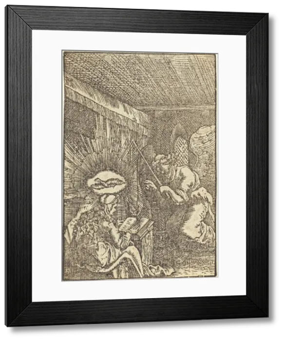 Framed Print : The Annunciation, c. 1513. Creator: Albrecht Altdorfer Framed Print : The Annunciation, c. 1513. Creator: Albrecht Altdorfer