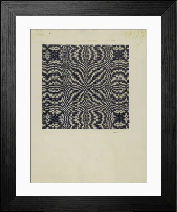 Framed Print : Coverlet, c. 1940. Creator: Ann Belle N. Eubank