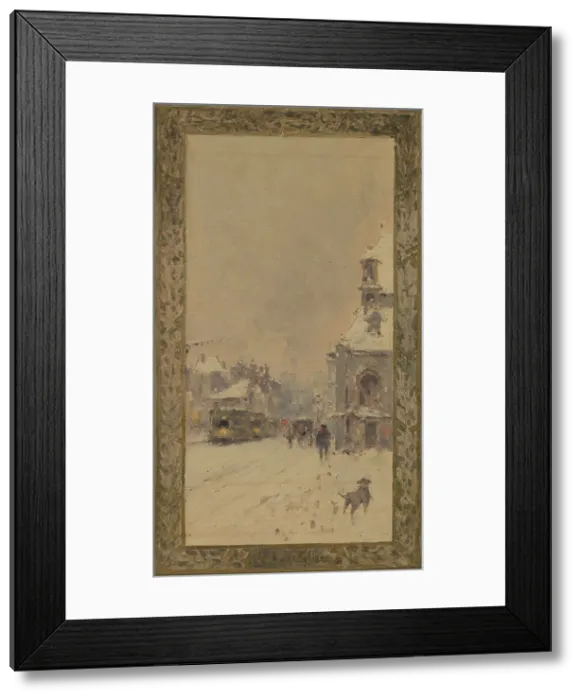 Framed Print : Sketch for the reception hall at the town hall of Vanves: Views of Vanves, 1902. Creator: Pierre Vauthier Framed Print : Sketch for the reception hall at the town hall of Vanves: Views of Vanves, 1902. Creator: Pierre Vauthier