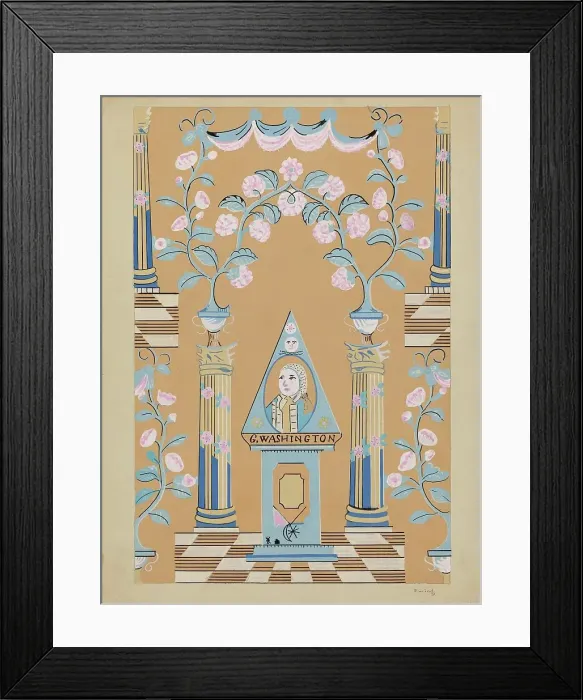 Framed Print : Wall Paper and Border, c. 1936. Creator: Burton Ewing Framed Print : Wall Paper and Border, c. 1936. Creator: Burton Ewing