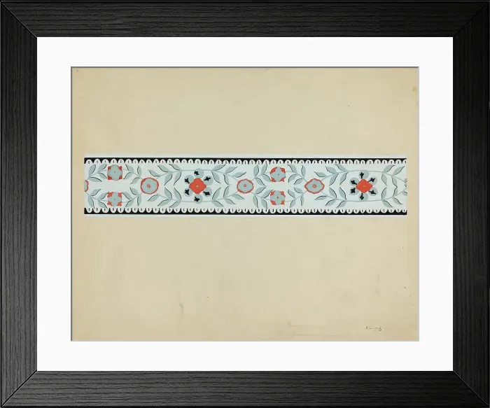 Framed Print : Wall Paper Border, 1935 / 1942. Creator: Burton Ewing Framed Print : Wall Paper Border, 1935 / 1942. Creator: Burton Ewing