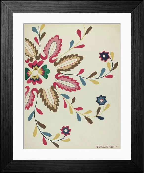 Framed Print : Colcha Plate, 1935 / 1942. Creator: Majel G. Claflin Framed Print : Colcha Plate, 1935 / 1942. Creator: Majel G. Claflin