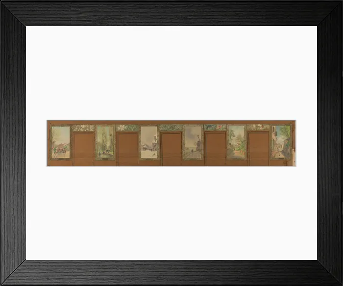 Framed Print : Sketch for the reception hall at the town hall of Vanves: Views of Vanves, 1902. Creator: Pierre Vauthier Framed Print : Sketch for the reception hall at the town hall of Vanves: Views of Vanves, 1902. Creator: Pierre Vauthier