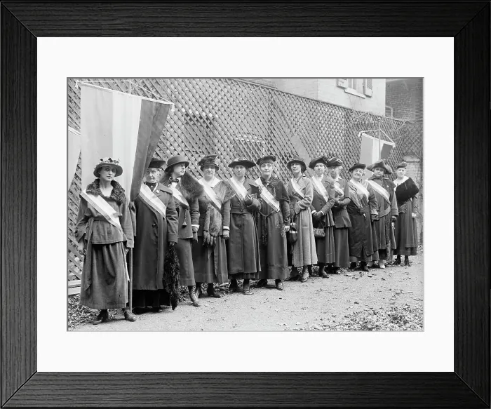 Framed Print : Woman Suffrage - Pickets, 1917. Creator: Harris & Ewing. Woman Suffrage - Pickets, 1917. Creator: Harris & Ewing Framed Print : Woman Suffrage - Pickets, 1917. Creator: Harris & Ewing. Woman Suffrage - Pickets, 1917. Creator: Harris & Ewing