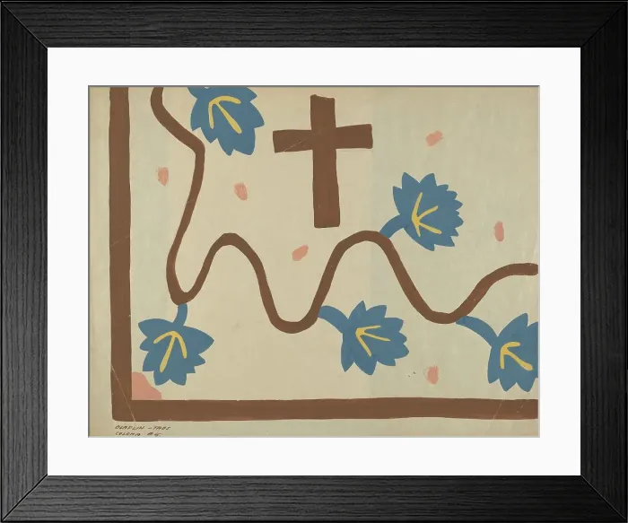 Framed Print : Colcha, 1935 / 1942. Creator: Majel G. Claflin Framed Print : Colcha, 1935 / 1942. Creator: Majel G. Claflin