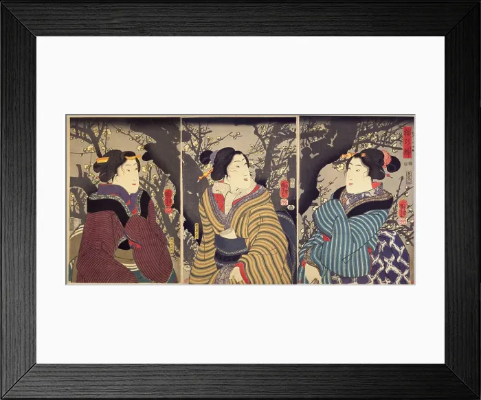 Framed Print : The First Plum Blossoms of Spring (Ume no sakigake), 1848-1849. Creator: Kuniyoshi, Utagawa (1797-1861) Framed Print : The First Plum Blossoms of Spring (Ume no sakigake), 1848-1849. Creator: Kuniyoshi, Utagawa (1797-1861)