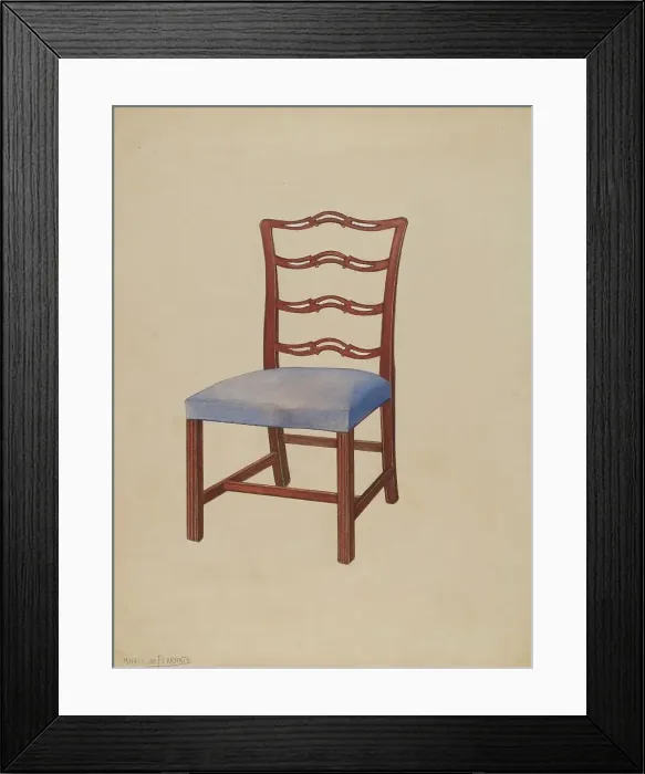 Framed Print : Side Chair, 1937. Creator: Mario De Ferrante Framed Print : Side Chair, 1937. Creator: Mario De Ferrante