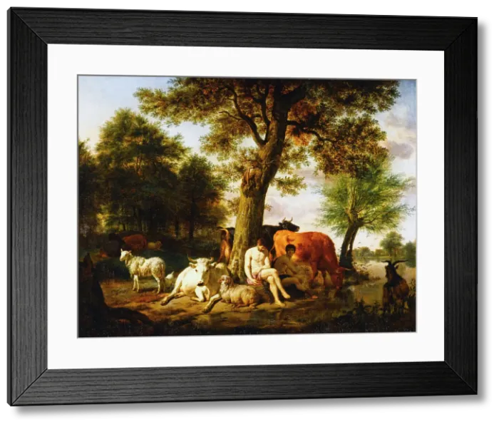 Framed Print : Mercury, Argus and Io, 1665. Creator: Adriaen van de Velde Framed Print : Mercury, Argus and Io, 1665. Creator: Adriaen van de Velde