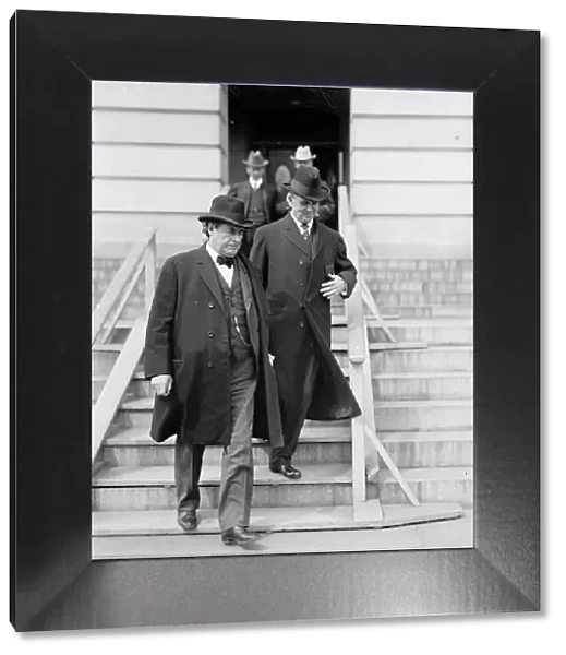 William Jennings Bryan, Rep. from Nebraska, with Cone Johnson, Solicitor, State Department, 1914. Creator: Harris & Ewing. William Jennings Bryan, Rep. from Nebraska, with Cone Johnson, Solicitor, State Department, 1914. Creator: Harris & Ewing
