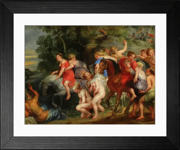 Framed Print : Cloelia Passing the Tiber, Between 1630 and 1640. Creator: Rubens, Peter Paul, (School) Framed Print : Cloelia Passing the Tiber, Between 1630 and 1640. Creator: Rubens, Peter Paul, (School)