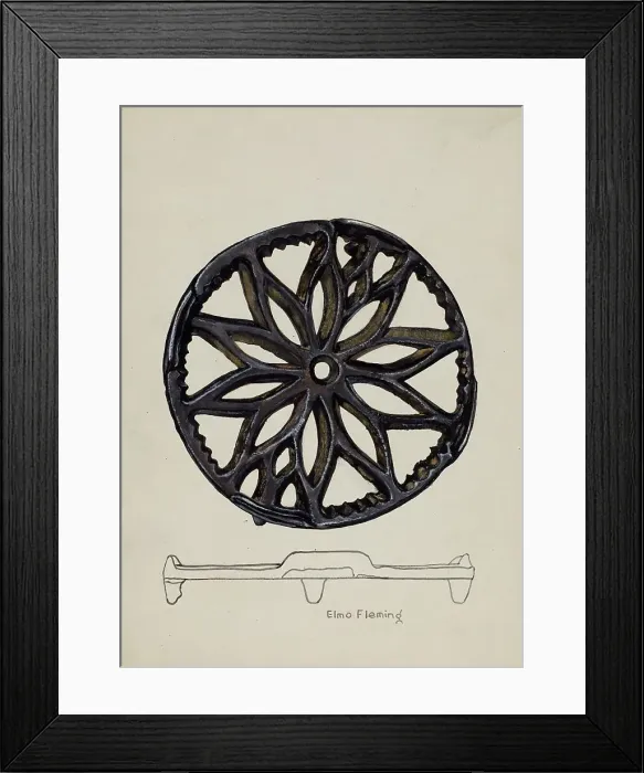 Framed Print : Iron Stand, c. 1941. Creator: Elmo Fleming Framed Print : Iron Stand, c. 1941. Creator: Elmo Fleming