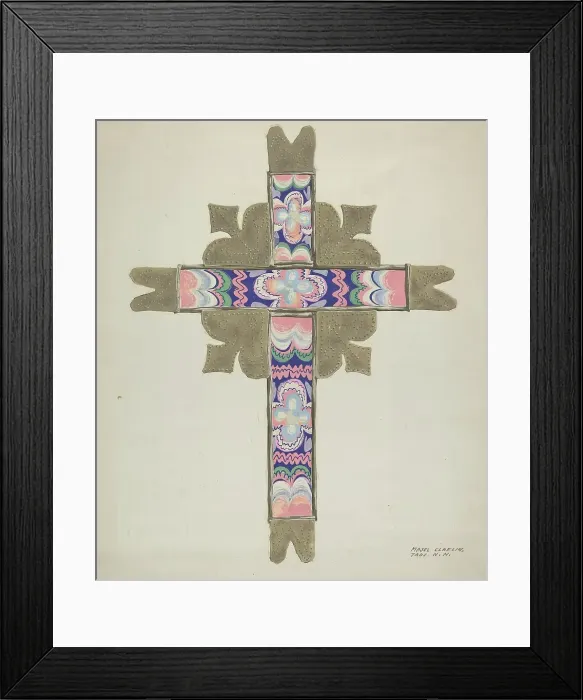 Framed Print : Cross, 1935 / 1942. Creator: Majel G. Claflin Framed Print : Cross, 1935 / 1942. Creator: Majel G. Claflin