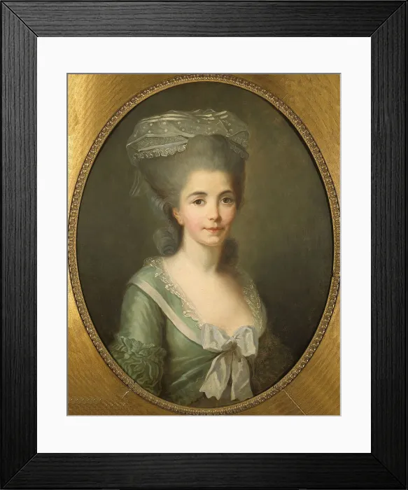 Framed Print : Portrait of a woman. Creators: Antoine Vestier, Ecole Francaise, Alexander Roslin Framed Print : Portrait of a woman. Creators: Antoine Vestier, Ecole Francaise, Alexander Roslin