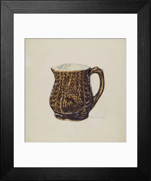 Framed Print : Pitcher, c. 1941. Creator: Elmo Fleming Framed Print : Pitcher, c. 1941. Creator: Elmo Fleming
