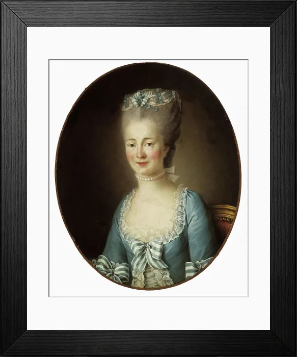 Framed Print : Portrait of a young woman. Creators: Elisabeth Louise Vigee-LeBrun, Francois Hubert Drouais Framed Print : Portrait of a young woman. Creators: Elisabeth Louise Vigee-LeBrun, Francois Hubert Drouais