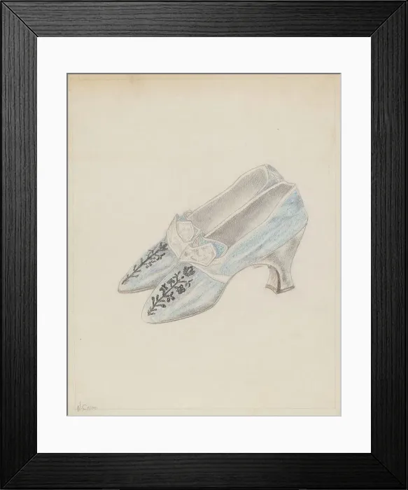 Framed Print : Shoes, c. 1936. Creator: Nancy Crimi Framed Print : Shoes, c. 1936. Creator: Nancy Crimi