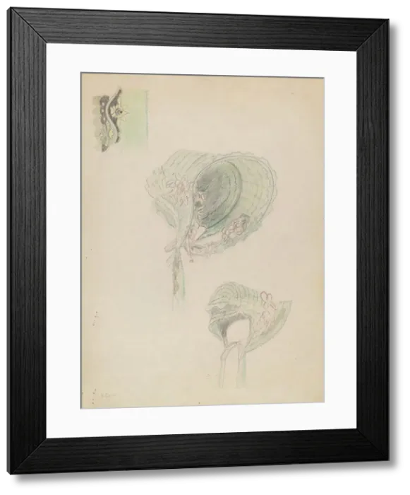 Framed Print : Poke Bonnet, c. 1936. Creator: Nancy Crimi Framed Print : Poke Bonnet, c. 1936. Creator: Nancy Crimi