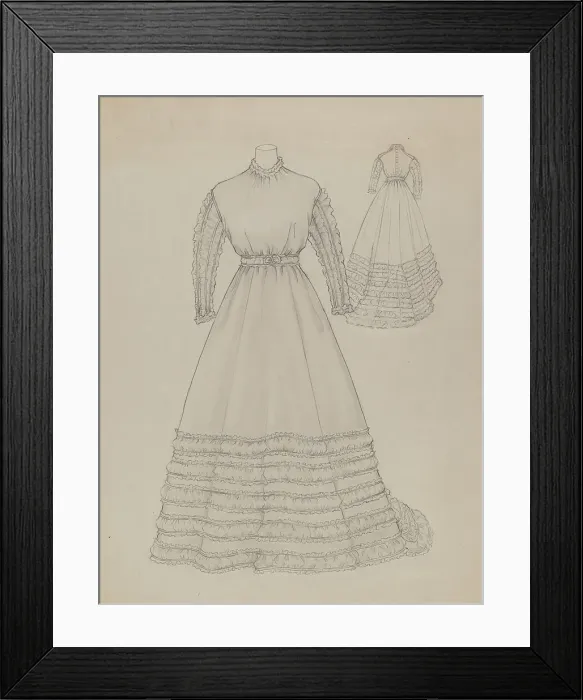 Framed Print : Wedding Dress, c. 1936. Creator: Nancy Crimi Framed Print : Wedding Dress, c. 1936. Creator: Nancy Crimi