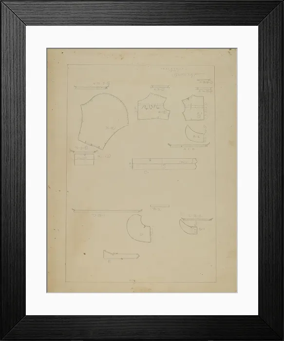 Framed Print : Girl's Dress (Pattern), 1935 / 1942. Creator: Nancy Crimi Framed Print : Girl's Dress (Pattern), 1935 / 1942. Creator: Nancy Crimi