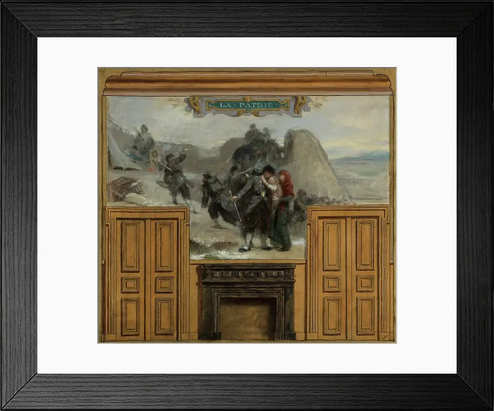 Framed Print : Sketch for the town hall in Arcueil-Cachan: The homeland, between 1887 and 1888. Creator: Edouard Vimont Framed Print : Sketch for the town hall in Arcueil-Cachan: The homeland, between 1887 and 1888. Creator: Edouard Vimont