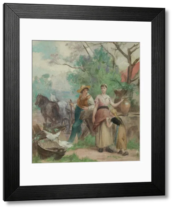 Framed Print : Sketch for the town hall of Les Lilas: Youth, 1889. Creator: Edouard Vimont Framed Print : Sketch for the town hall of Les Lilas: Youth, 1889. Creator: Edouard Vimont