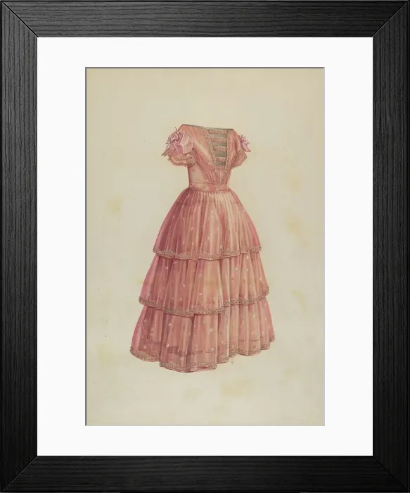 Framed Print : Girl's Dress, c. 1941. Creator: Winifred Gibbes Framed Print : Girl's Dress, c. 1941. Creator: Winifred Gibbes