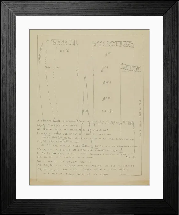 Framed Print : Dress (Pattern), c. 1936. Creator: Nancy Crimi Framed Print : Dress (Pattern), c. 1936. Creator: Nancy Crimi
