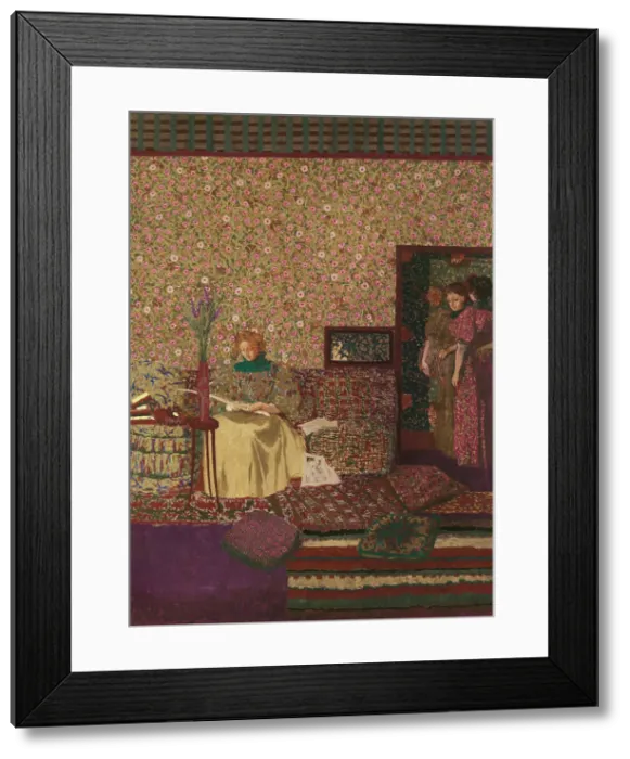 Framed Print : Figures in an interior. Intimacy, 1896. Creator: Edouard Vuillard Framed Print : Figures in an interior. Intimacy, 1896. Creator: Edouard Vuillard