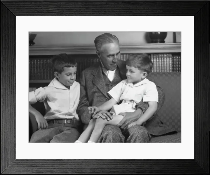 Framed Print : Twichell Mr. and sons, portrait photograph, 1925 Nov. 19. Creator: Arnold Genthe Framed Print : Twichell Mr. and sons, portrait photograph, 1925 Nov. 19. Creator: Arnold Genthe