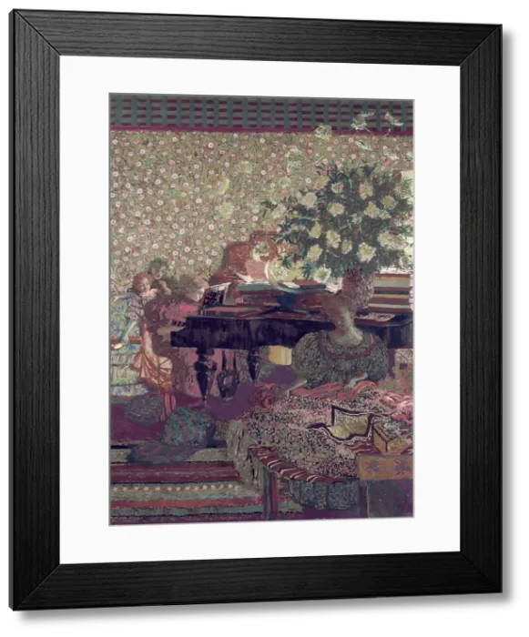 Framed Print : Figures in an interior. Music, 1896. Creator: Edouard Vuillard Framed Print : Figures in an interior. Music, 1896. Creator: Edouard Vuillard