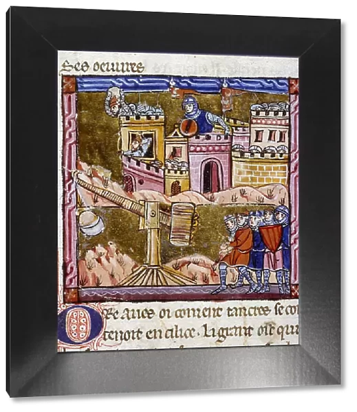 The Siege of Antioch. Miniature from the 'Historia' by William of Tyre, c. 1280. Creator: Anonymous. The Siege of Antioch. Miniature from the 'Historia' by William of Tyre, c. 1280. Creator: Anonymous