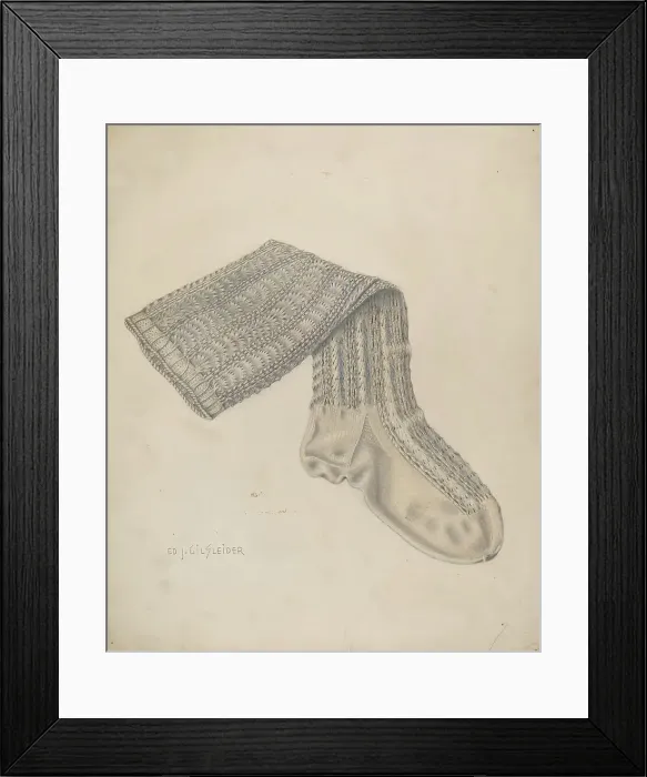 Framed Print : Knit Hose, 1935 / 1942. Creator: E. J. Gilsleider Framed Print : Knit Hose, 1935 / 1942. Creator: E. J. Gilsleider