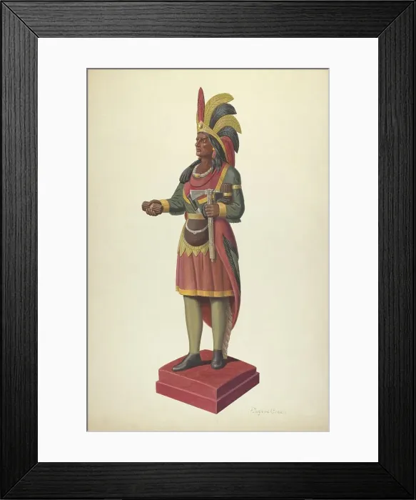 Framed Print : Cigar Store Figure, c. 1937. Creator: Eugene Croe Framed Print : Cigar Store Figure, c. 1937. Creator: Eugene Croe